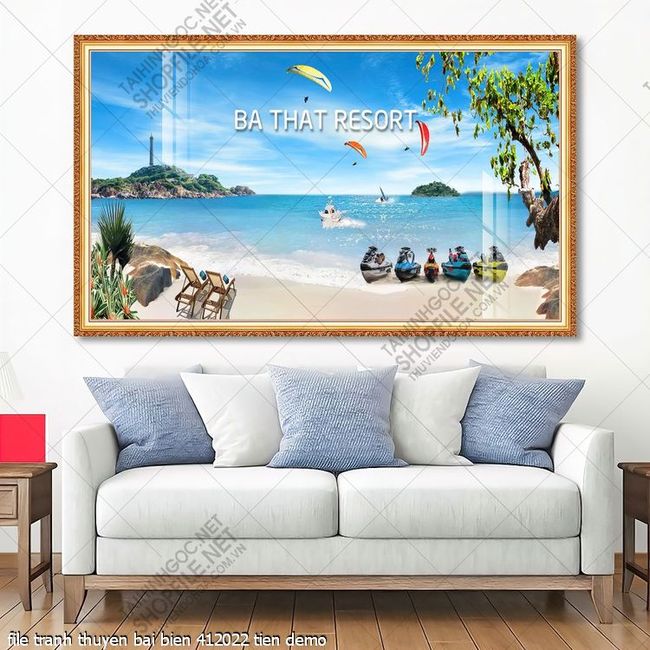file tranh thuyen bai bien 412022 tien